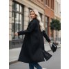 Černý dámský oversize dlouhý kabát