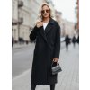 Černý dámský oversize dlouhý kabát
