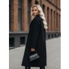 Černý dámský oversize dlouhý kabát