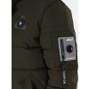 Tmavá khaki pánská zimní bunda s látkovou kapucí