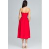 Červené šaty bez ramínek (Velikost S)