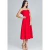 Červené šaty bez ramínek (Velikost S)