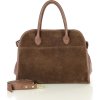 MARCO MAZZINI Hnědá dámská kožená hobo kabelka