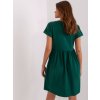 Tmavě zelené šaty DITA s krátkým rukávem