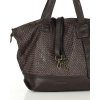 Marco Mazzini Tmavě hnědá dámská kožená shopper kabelka