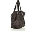 Marco Mazzini Tmavě hnědá dámská kožená shopper kabelka