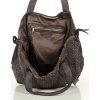 Marco Mazzini Tmavě hnědá dámská kožená shopper kabelka