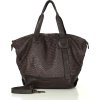 Marco Mazzini Tmavě hnědá dámská kožená shopper kabelka
