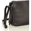 MARCO MAZZINI Tmavě hnědá dvoukomorová kožená crossbody kabelka