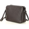 MARCO MAZZINI Tmavě hnědá dvoukomorová kožená crossbody kabelka