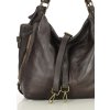 MARCO MAZZINI Tmavě hnědá kožená kabelka