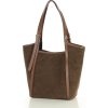 MARCO MAZZINI Hnědá prostorná kožená shopper kabelka