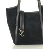MARCO MAZZINI Černá prostorná kožená shopper kabelka