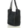 MARCO MAZZINI Černá prostorná kožená shopper kabelka