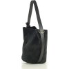MARCO MAZZINI Černá dámská kožená shopper kabelka