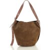 MARCO MAZZINI Hnědá dámská kožená shopper kabelka