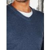 Modrý pánský svetr s výstřihem do V