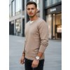 Béžový pánský svetr s výstřihem do V