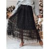 Černá dámská tylová maxi sukně PASTELLA