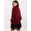 Vínový dámský oversize rolák