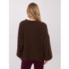 Tmavě hnědý dámský teplý oversize svetr