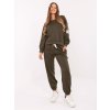 Khaki dámská tepláková souprava s příměsí viskózy
