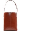 Hnědá dámská kožená shopper kabelka ELVORIA