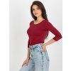 Bordó basic triko s 3/4 rukávem (Velikost XL)