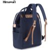 Himawari Voděodolný tmavě modrý dámský prostorný batoh