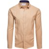 Pánská béžová košile s dlouhým rukávem