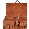 MARCO MAZZINI světle hnědý kožený batoh s kapsami