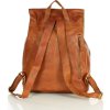 MARCO MAZZINI světle hnědý kožený batoh s kapsami