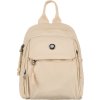 Peterson Malý béžový dámský batoh s kapsami na zip