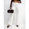 Dámské smetanové kalhoty s vysokým pasem
