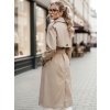 Dámský béžový dvouřadý trenčkot