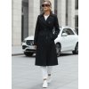 Dámský černý dvouřadý trenčkot