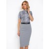 Dámská šedá přiléhavá sukně