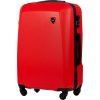 Červená sada čtyř cestovních kufrů