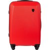 Červená sada čtyř cestovních kufrů