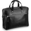 Pánské černá kožená taška na notebook SOLIER