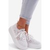 Bílé dámské háčkované tenisky na platformě Evalora