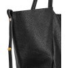 Černá kožená prostorná shopper bag Solier Lusso