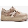Béžová dámské tenisky na platformě