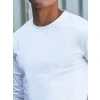 Dstreet pánské basic tričko s dlouhým rukávem bílé