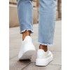 Dámské basic sneakersy na silné podrážce bílé (Velikost 38)