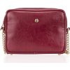 Kožená červená crossbody kabelka