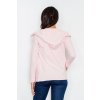 Dámský růžový kardigan s kapucí