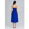 Modré šaty bez ramínek