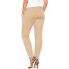 Béžové přiléhavé kalhoty s gumou v pase M338 Beige