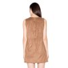 Semišové hnědé šaty VT071 Brown